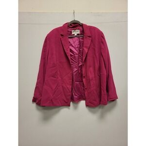 Julian Taylor New York Blazer Womens Plus Size 24W Pink Career Jacket
